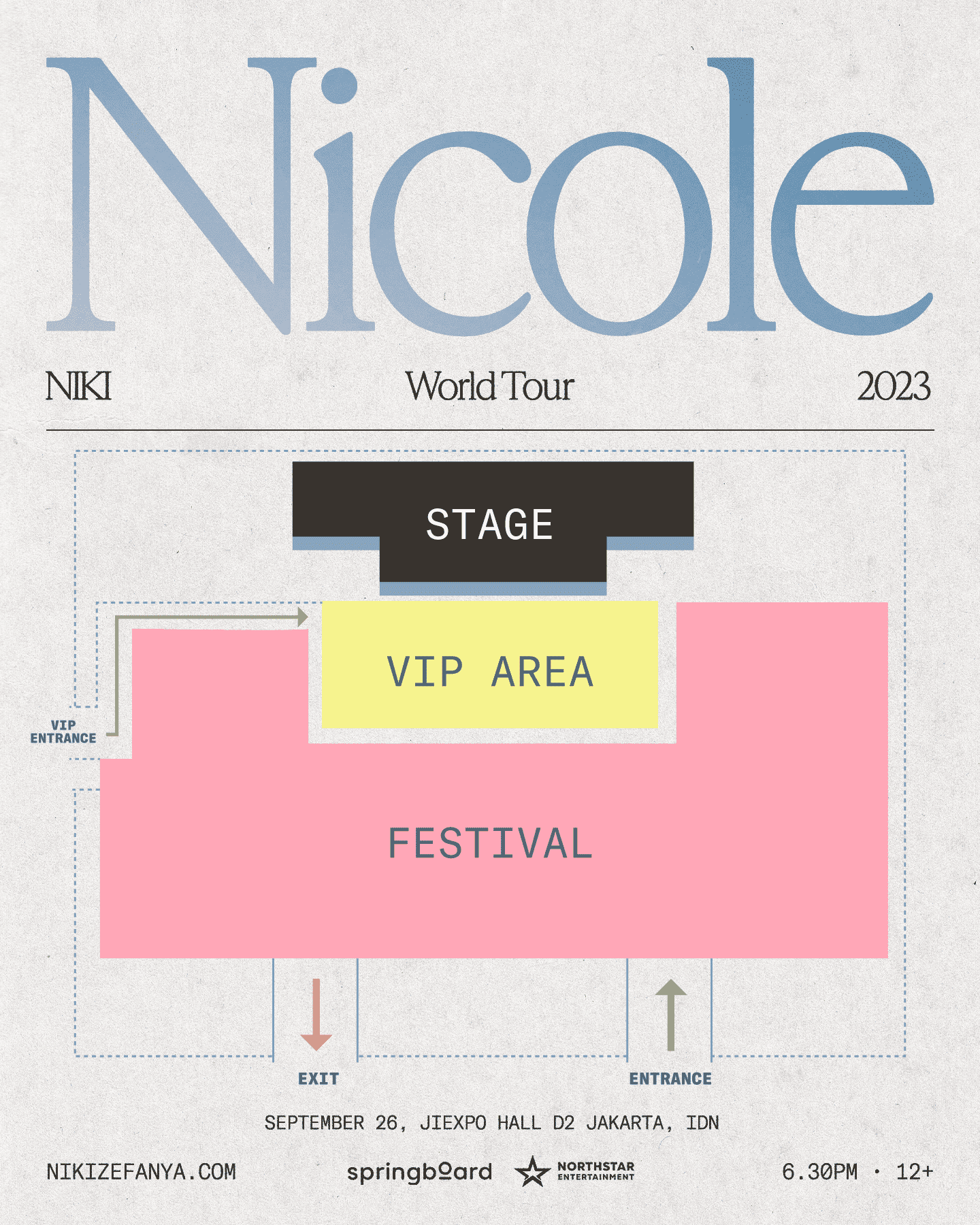 Seat Plan Nicole World Tour 2023